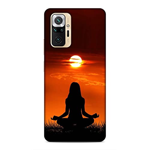 Image of Printed Mobile Back Hard Case Cover for Xiaomi Redmi Note 10 Pro | Meditation, Sunrise, Shadow, Sunset A-2203