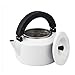 Wasserkocher Czajnik z gwizdkiem, emalia, importowany na normalny lakier, gaz, gotowany dzbanek do herbaty z filtrem 2,3 l WHLONG (kolor : biały)