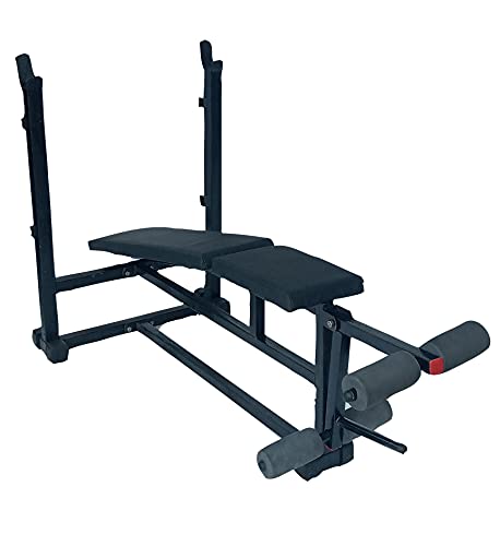 Image of SPIRO Heavy Duty 3in1 Double Support (Incline /Decline /Flat) Weightlifting Bench with Leg Curl /Utility Exercise Bench for Weight Strength Training &Home Gym