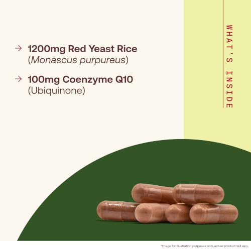 Jarrow Red Yeast Rice 1200 mg with CoQ10 100mg (Q10), 120 Capsules - image 3