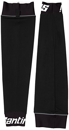 Santini 365 Be Hot - Manguitos de Ciclismo para Hombre, Color Negro, Talla UK: X-L/XX-L