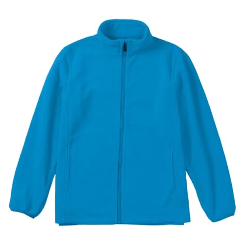 Youth Solid Full-Zip Polar Fleece Jacket Boys Girls Fleece Sweatshirt Cozy Jacket Lightweight Windproof Coat for Kids