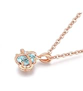 Amazon | FANCIME ダイヤ ネックレス レディース K18 ピンクゴールド 
