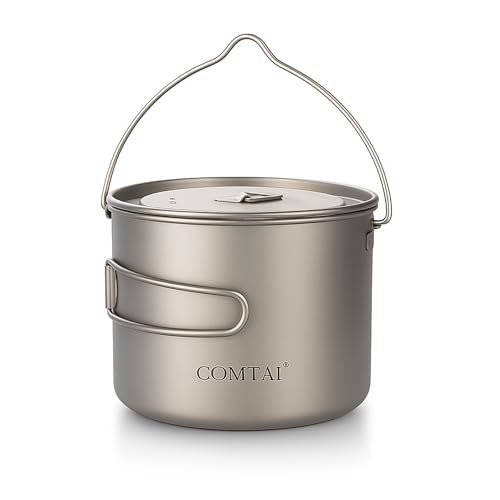 COMTAI 1100ml Titanium Pot with Bail Handle