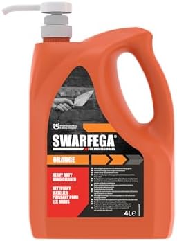 GENERIC Swarfega Orange Hand Wash, Solvent-Free Heavy Duty Hand Cleaner with Natural Scrub and Moisturisers, Gentle on Skin 4L Cartridge