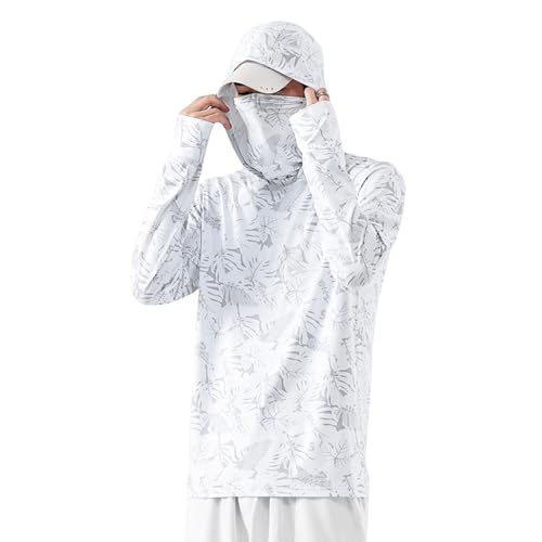 Catálogo para Comprar On-line Sudaderas con capucha - los más vendidos. 45 YOUTHGO Sudadera con Capucha de Protección Solar para Hombre Camisa de Manga Larga UPF 50+ con Máscara para Pesca Correr