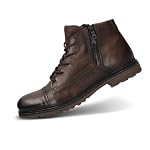 bugatti Herren Hochwertiger Schnürstiefel mit Reißverschluss und Memory Foam für maximalen Komfort