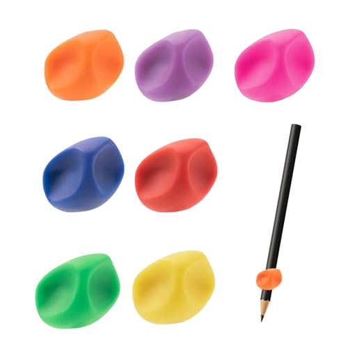 7 Piezas Adaptador lapiz para niños, Agarres para Lápices, la Corrección de la Postura de Escritura a Mano Entrenador - adaptadores para zurdos y diestros - Ergonómico - Apto para niños y adultos
