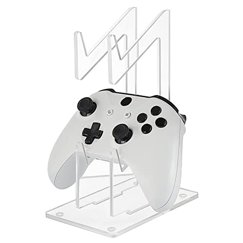 AHANDMAKER Support Universel pour Double Contrôleur, Présentoir de Contrôleur de Jeu en Acrylique Transparent, Support de Bureau Amovible pour Manette de Jeu pour L'Affichage et L'Organisation Cover