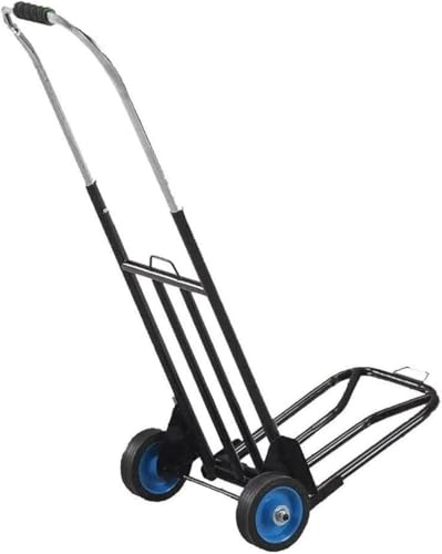 Carro Plegable con Ruedas Plataforma de Aleación de Aluminio, Carro de Mano Ajustable, Jardín, Carro de Compras, Altura Ajustable, Portátil miniatura 1