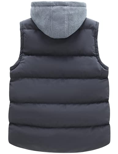 Wantdo Men's Thick Puffer Vest Winter Coat Insulated Puffy Jackets Dark Gray M #TOP1