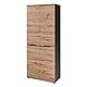 Memphis Schuhschrank hoch in Artisan Eiche Optik, Graphit - Moderner Mehrzweckschrank mit viel Stauraum für Ihre Schuhe - 80 x 192 x 38 cm (B/H/T)