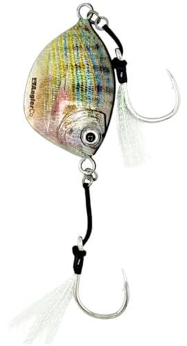 AnglerCo Imposter Jig Pinfish Pattern Slow Pitch Fishing Lure Inshore and Offshore Fish (100 Gram)