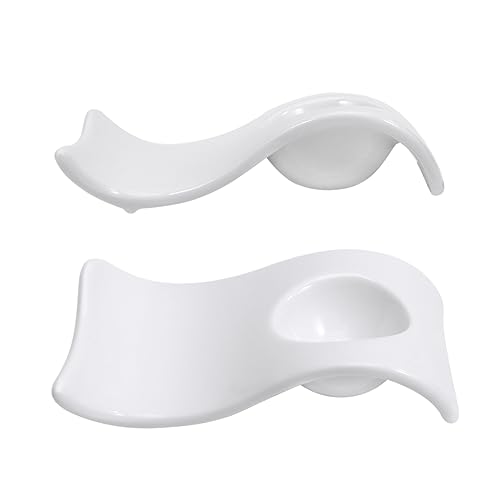 Mikinona 2pcs Ceramic Egg Cup Egg Storage Cup Egg Stands Boiled Egg Cups Egg Rack Egg Baskets and Ornament Container Porcelain Egg Holder Egg Cup Plate Hard Boiled Egg White Ceramics