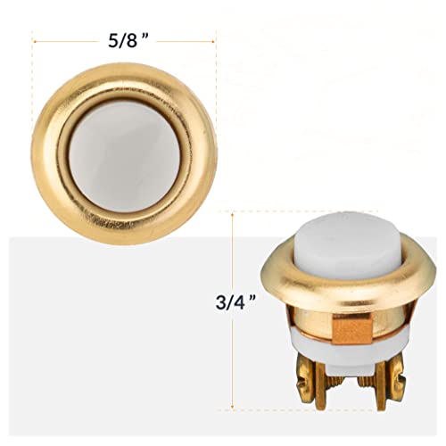 Newhouse Hardware Fmb Doorbell Button, 1-Pack, Brass #TOP1