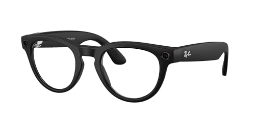 Meta Ray-Ban (Gen 2) Headliner Smart AI Glasses, Matte Black, Cle...