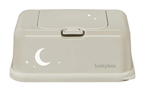 funkybox FB44 - Toallitas húmedas, diseño de luna y estrellas, color beige