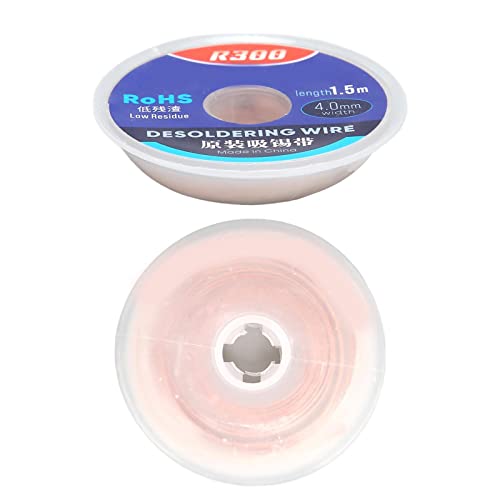 Image of Solder Wick, 1.5M Copper Wire Desoldering Wire Solder Braided Wicks Desoldering Wicks, Fast Heat Conduction Soldering Wick Wire Roll for Electronic PCB Board, Solder Sucker for Fast Tin Suction