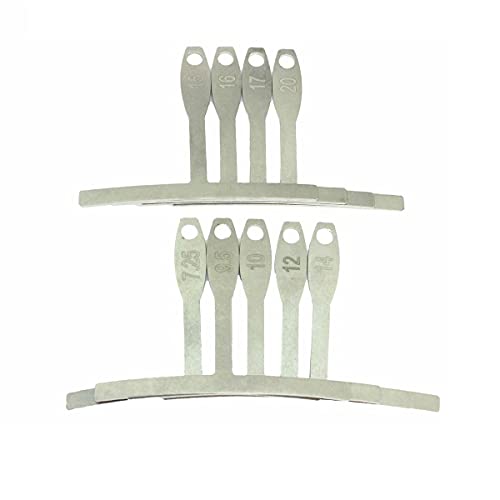 Conjunto de ferramentas Luthier 9 em 1 de metal para guitarra, baixo, ferramenta de calibre de raio