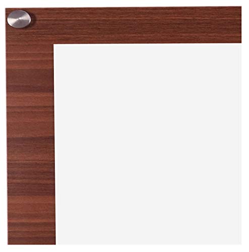 Image of Madhuran Engineered Wood Wall Mount Mirror Rectangular Shape (68X39.5 CM, C Walnut) Bathroom Living Room Wash Basin Bedroom Home Decor Organiser Furniture Accessories