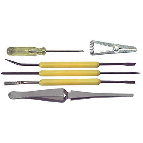 6 Piece Soldering Tool Accessory Kit With Heat Sink and Tweezers