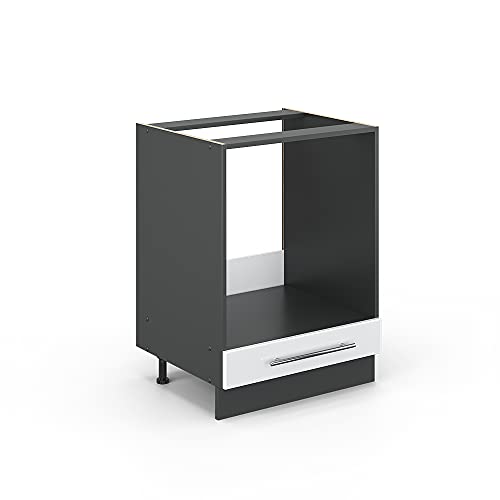 Vicco Meuble pour Four Fame-Line, Blanc Haute Brillance, 60cm sans PT, à Combiner avec d'autres modules de la série Fame-Line