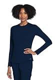 Cherokee Underscrub Long Sleeve Women Tee Modern Fit with Shirttail Hem - CK773, XL, Navy