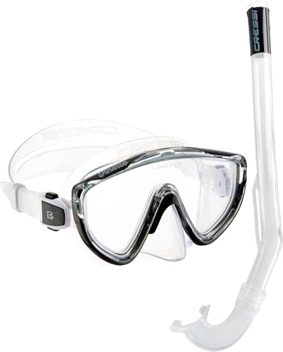Cressi Tinetto & Mini Island Mask & Snorkel Kits, Claro/Negro