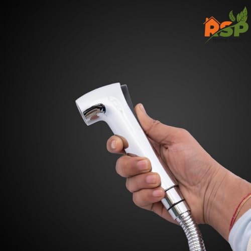 Image of Premium Health Faucet with 1.5 Meter Flexible Hose & Wall Bracket | Sleek & Stylish Handheld Bidet Sprayer | 50% Water Saving, High Pressure, Durable ABS Chrome Finish