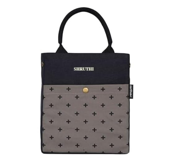earthsave Insulated Customisable Lunch Bag Women & Men Blue with Plus Eco-Friendly Canvas Tiffin Bag Cotton Drawstring Bag for Kids Personalized Gift