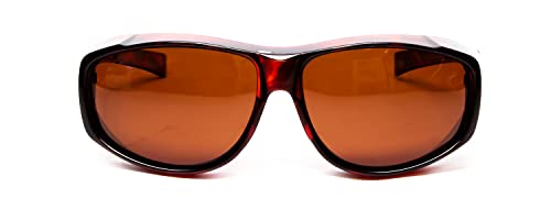 Calabria 7664 Night Driving Fitover Sunglasses Tortoise Havana/Copper Men Women Sunglass that Fits Over Prescription Glasses2