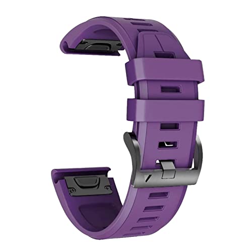 Bracelet Garmin Fenix silicone violet 20 mm interchangeable pour montre de sport