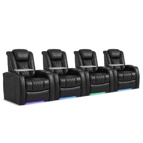 PBRO Leather Recliner with Power USB and Lighting
