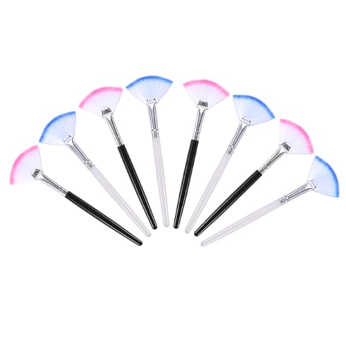 BIUDECO Facial Mask Brush Set 8pcs Fan Shaped Makeup Tools Beauty Accessories Smooth and Full Coverage Easy to Clean