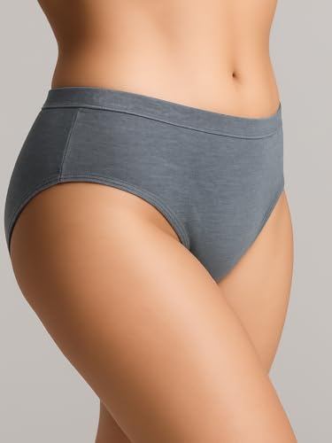 Image of Women's Soft Cotton Mid-Rise Bikini Briefs | Pack of 2 | Seamless Feel | Stretchable & Breathable Everyday Underwear | Comfortable Fit