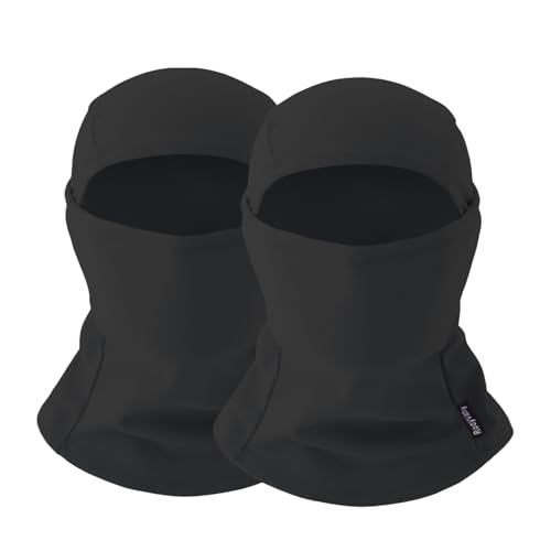 rooyvany - rooyvany Fleece Kids Balaclava Ski Mask - Winter Face Mask for Boys Girls - Windproof Neck Warmer for Skiing Running Cycling(Black/Black)