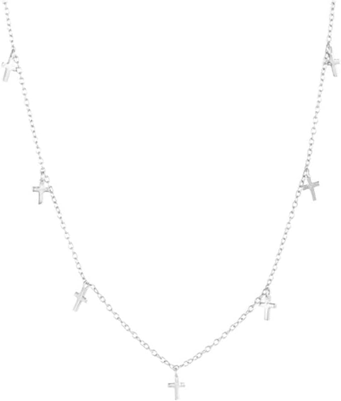 Layers Cross Necklaces For Women Gold Color Chokers Necklace Collares Female Party Jewelry