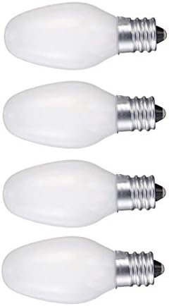 Night Light 5-Watt C7 Candelabra Base White Bulb - 4 Pack