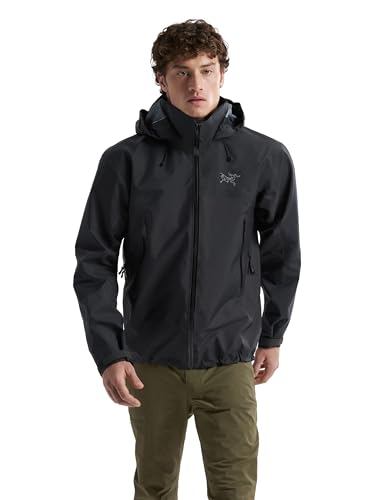 Arc'teryx Beta AR Men's Jacket | Waterproof, Windproof Gore-Tex Pro Shell Men's Winter Jacket with Hood for All Round Use | Black, Large
