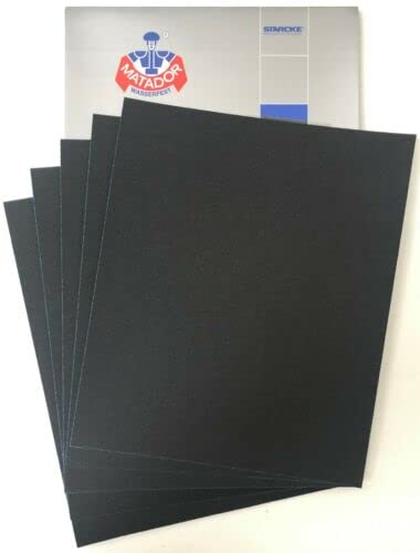 Matador Abrasive Wet or Dry Sandpaper 25 Sheets 150 Grit 9"x11" Silicon Carbide Made in Germany