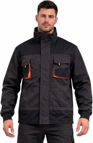 BWOLF Atlas Multifunktionale Arbeitsjacke Männer Arbeitsjacke Herren Arbeitsjacke Bundjacke Strapazierfähig (Grau L)