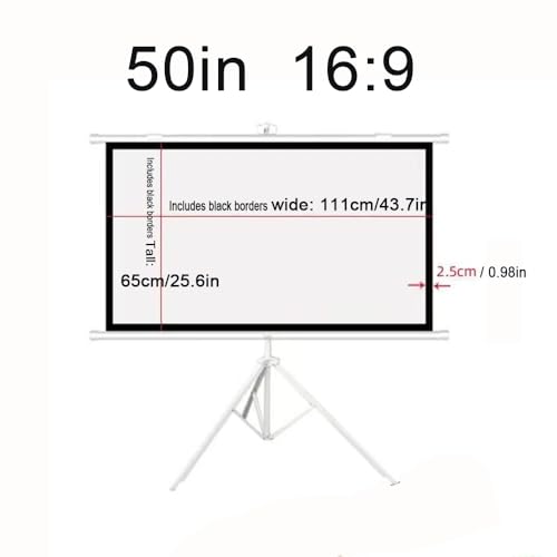 Pantalla portátil para proyector 50in 16:9 con trípode miniatura 2