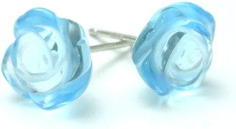 サーペンティン フラワーカービング ピアス 美しいカービングサーペンティンのピアスチャーム オレンジサファイア