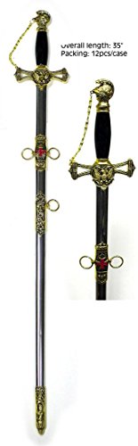 SplendidGifts Masonic Sword Gold KN-1222 (Gold)