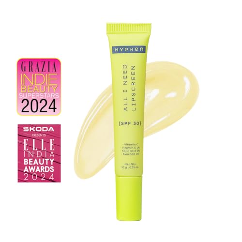 Hyphen All I Need Lipscreen with Spf 30 & 2% Kojic Acid -Moisturizing, Sun Protection|Smooth Lips, Tan Removal for Women and Men|Lip Balm Spf|Chapped Dry Lips | Peptide|Vegan,Sls & Paraben-Free -10 Gm