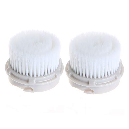 Facial Cleansing Brush Head Replacement, Facial Cleansing Brush Head, Exfoliator Facial Brush Heads, for Acne Prone, Clogged and Enlarged Pores Sensitive Skins (2Pack/Luxe Cashmere)