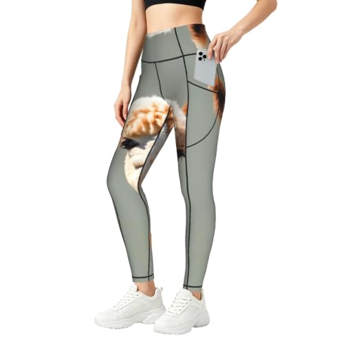Pantalones de yoga para mujer Alpaca Avatar con bolsillos laterales y cintura alta