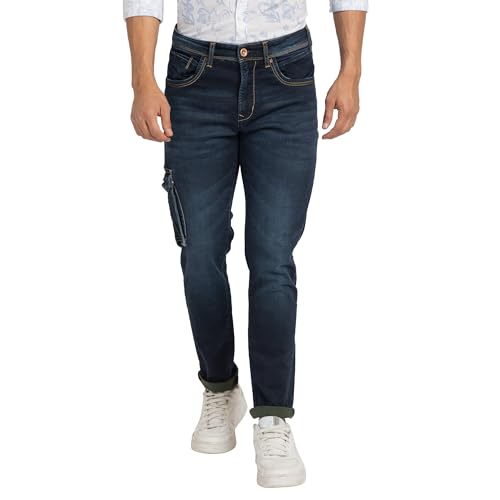 Image of Spykar Men's Ricardo Straight Fit Mid Rise Casual Jeans