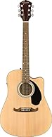 The single-cutaway FA-125CE combines Fender tone and style with our FE-A2 electronics for a guitar that was made to take the stage. Beginners and developing players will appreciate the nato neck that gives the guitar a lively tone and smooth, easy pl...