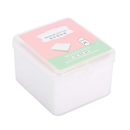 400PCS Almohadillas de algodón para maquillaje Esmalte de uñas Almohadillas de maquillaje de algodón facial Removedor de cosméticos Toallita de maquillaje y caja para el cuidado facial